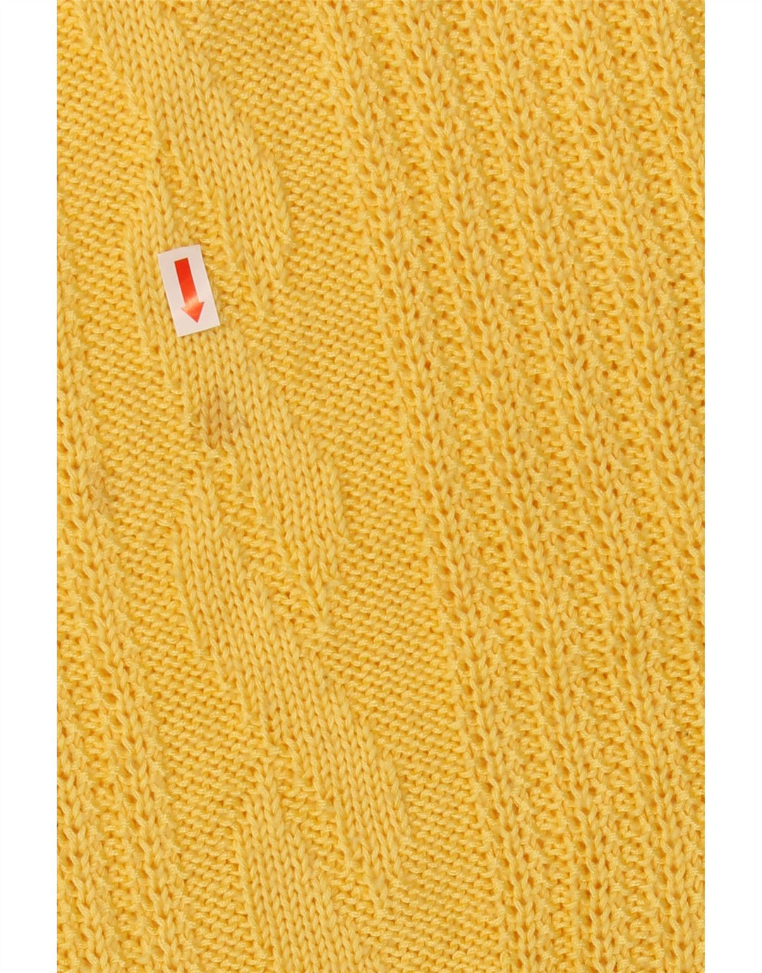 VINTAGE Damen Pullover mit Rundhalsausschnitt IT 48 XL Gelbes Acryl