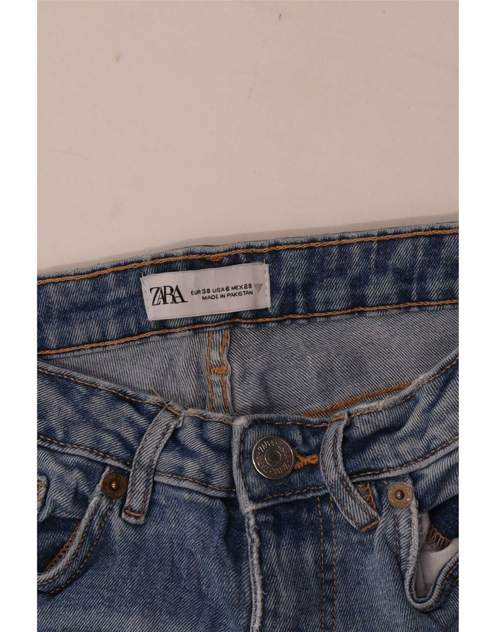 Zara Damen Bootcut Jeans EU 38 Small W28 L32 Blau