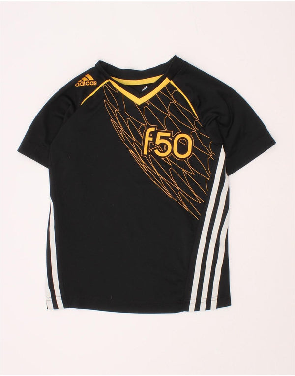 Adidas Jungen F50 Graphic T-Shirt Top 5-6 Jahre Schwarzes Polyester
