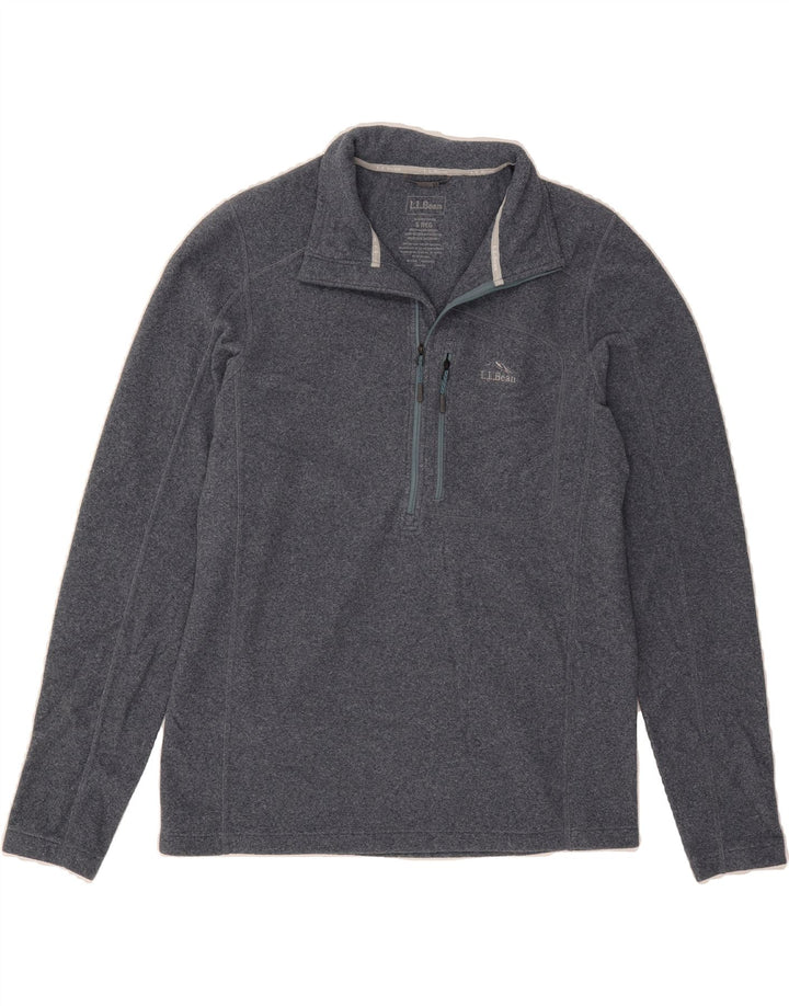 L.L.BEAN Mens Zip Neck Sweatshirt Jumper Small Grey Polyester Vintage L.L.Bean and Second-Hand L.L.Bean from Messina Hembry 
