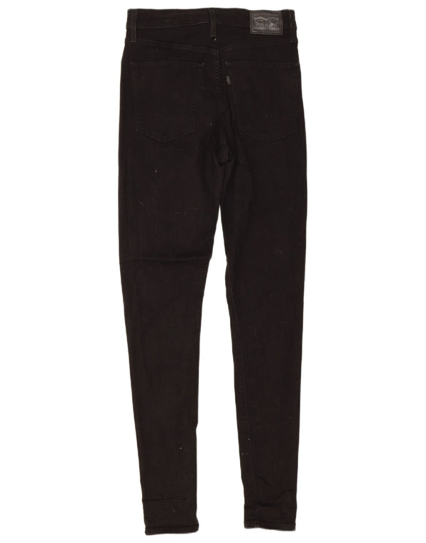 Levi's Damen Mile High Super Skinny Jeans W30 L32 Schwarze Baumwolle