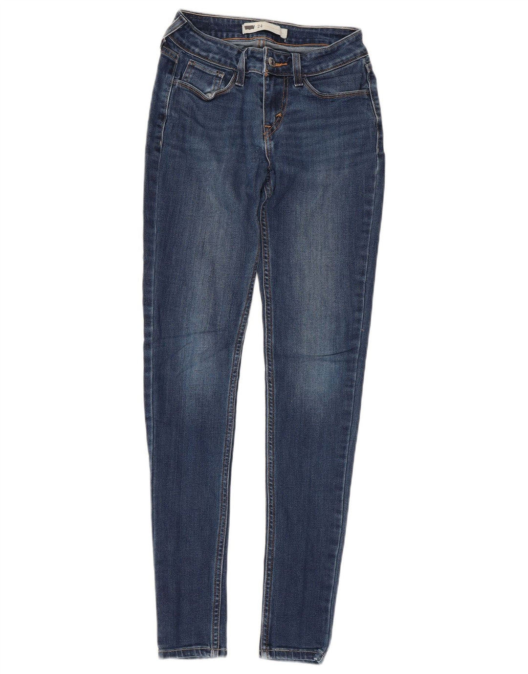 Levi's Damen Skinny Jeans W24 L30 Blaue Baumwolle