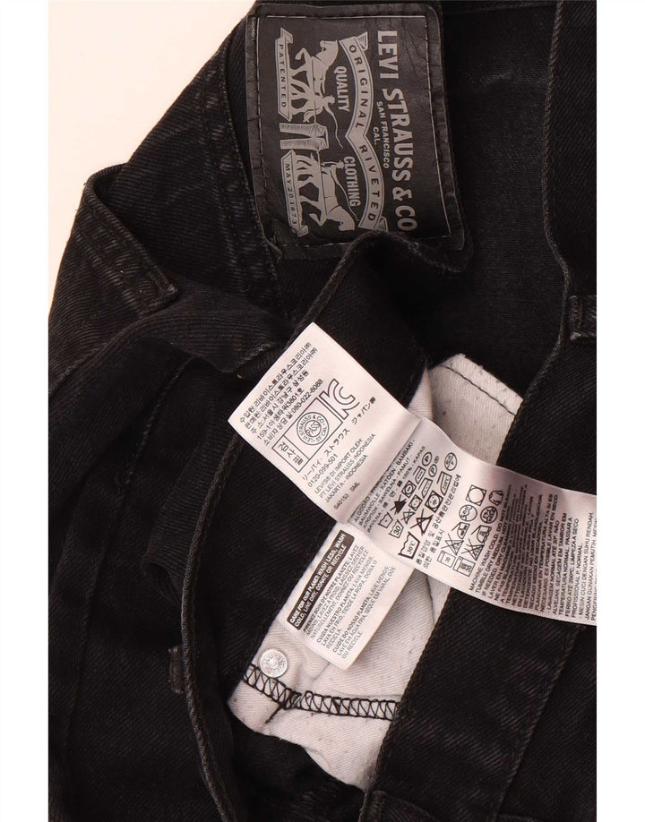 Levi's Herren Straight Jeans W34 L34 Schwarze Baumwolle