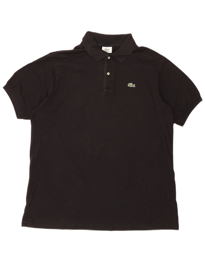 LACOSTE Herren-Poloshirt, Größe 6 XL, schwarze Baumwolle