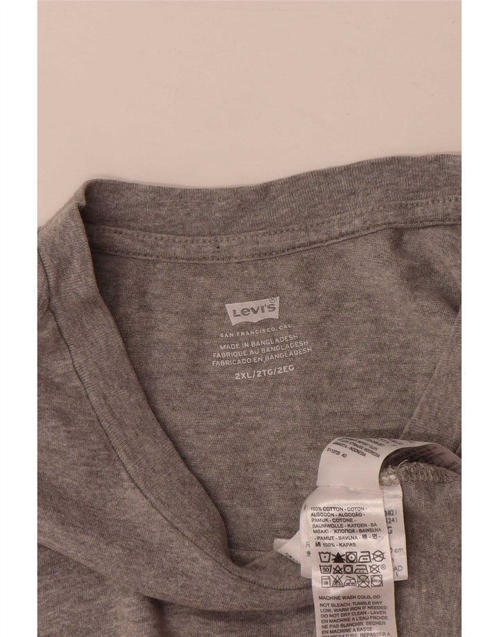 Levi's Herren-T-Shirt mit Grafik, 2XL, graue Baumwolle