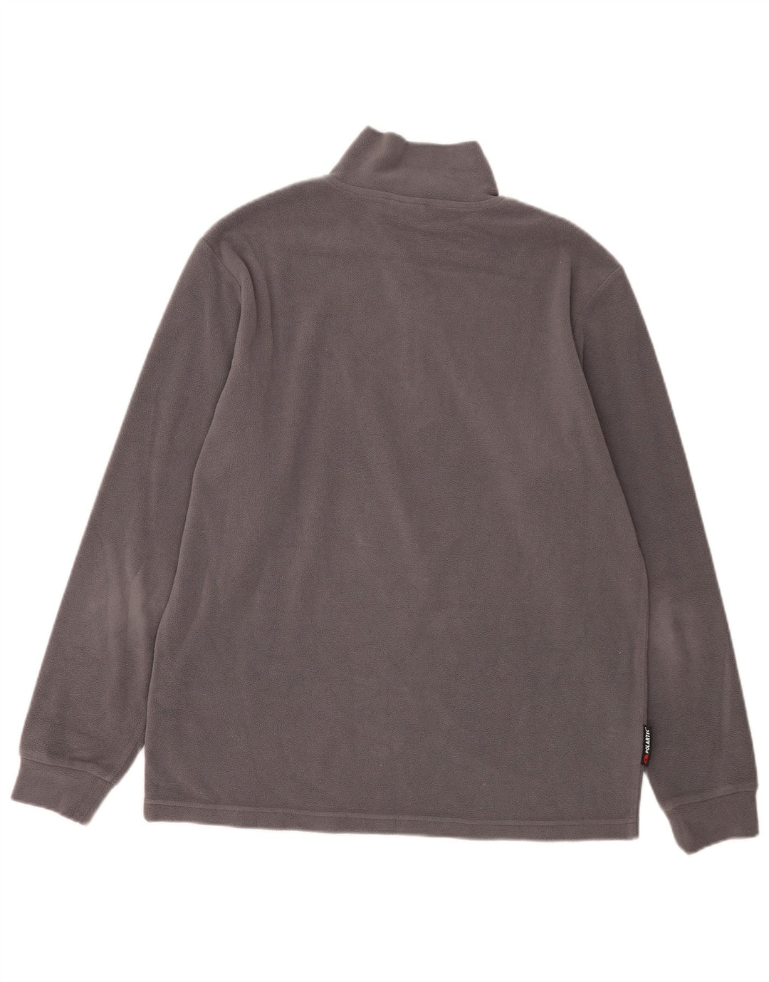 Invicta Herren-Fleecepullover mit Reißverschluss am Hals, großes graues Polyester