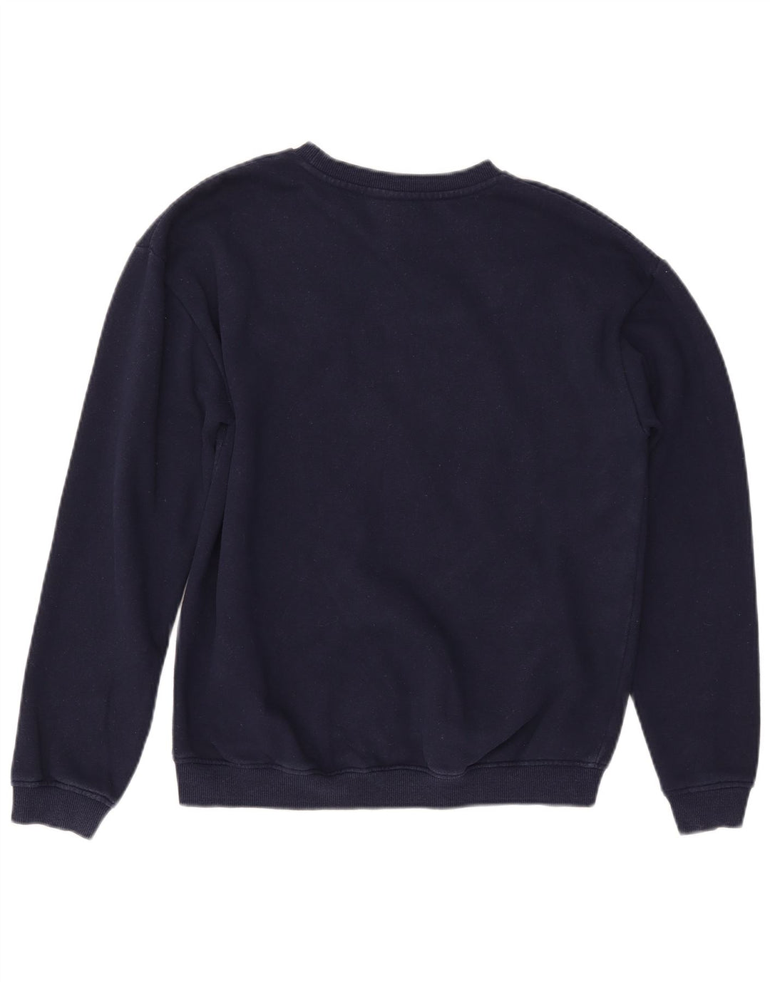 ELLESSE Damen Grafik-Sweatshirt-Pullover UK 12 Medium Marineblau Baumwolle