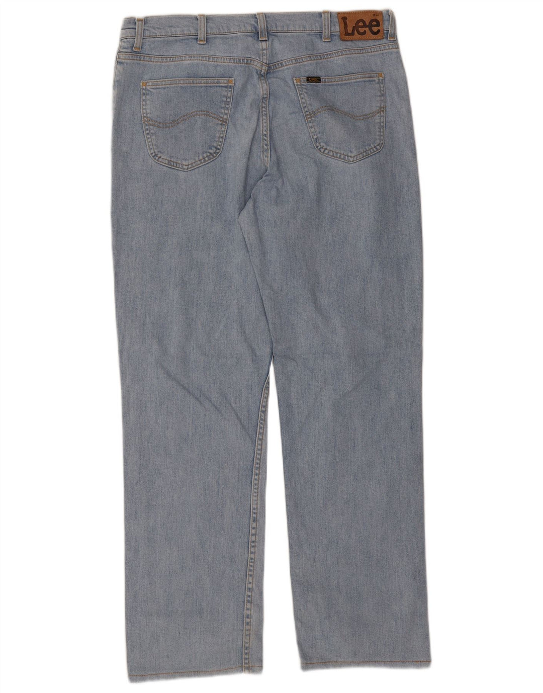 Lee Herren Brooklyn Straight Jeans W38 L31 Blaue Baumwolle