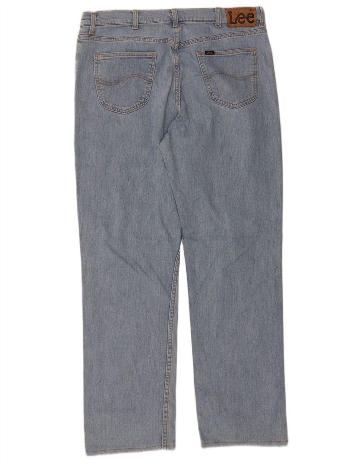 Lee Herren Brooklyn Straight Jeans W38 L31 Blaue Baumwolle