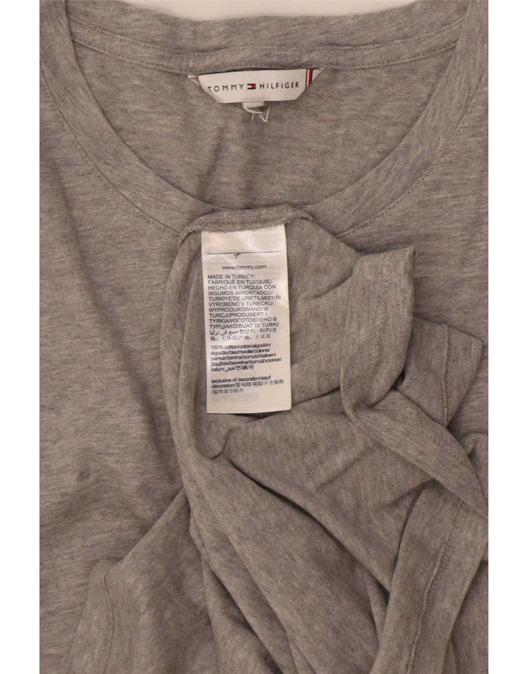 Tommy Hilfiger Herren T-Shirt Top mittelgraue Baumwolle