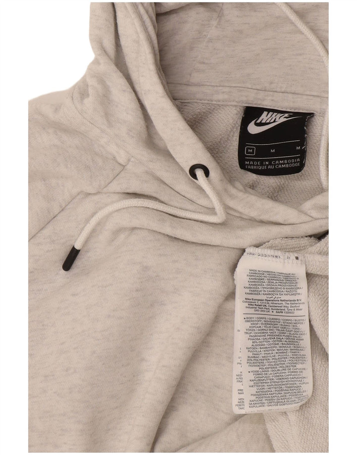 Nike Damen Kapuzenpullover UK 14 Mittelgraue Baumwolle
