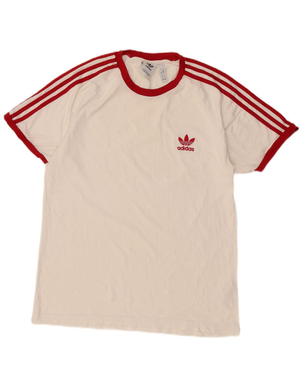 Adidas Herren T-Shirt Top Large Off White Baumwolle