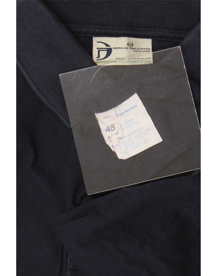 Sergio Tacchini Herren Poloshirt IT 48 Medium Marineblau Baumwolle