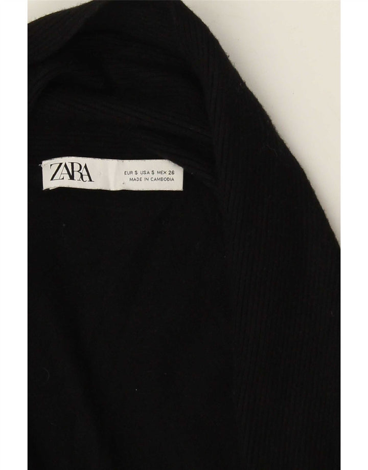 Offener Cardigan-Pullover für Damen von Zara, Gr. 10, Größe S, Schwarz