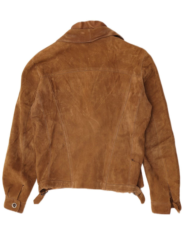 Vintage Herren Wildlederjacke IT 48 Medium Beige