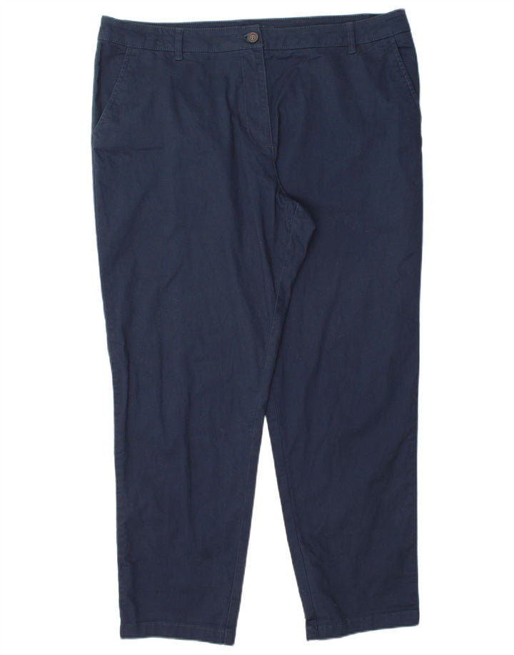 CREW CLOTHING Damen Tapered Chinohose UK 16 Large W38 L29 Marineblau