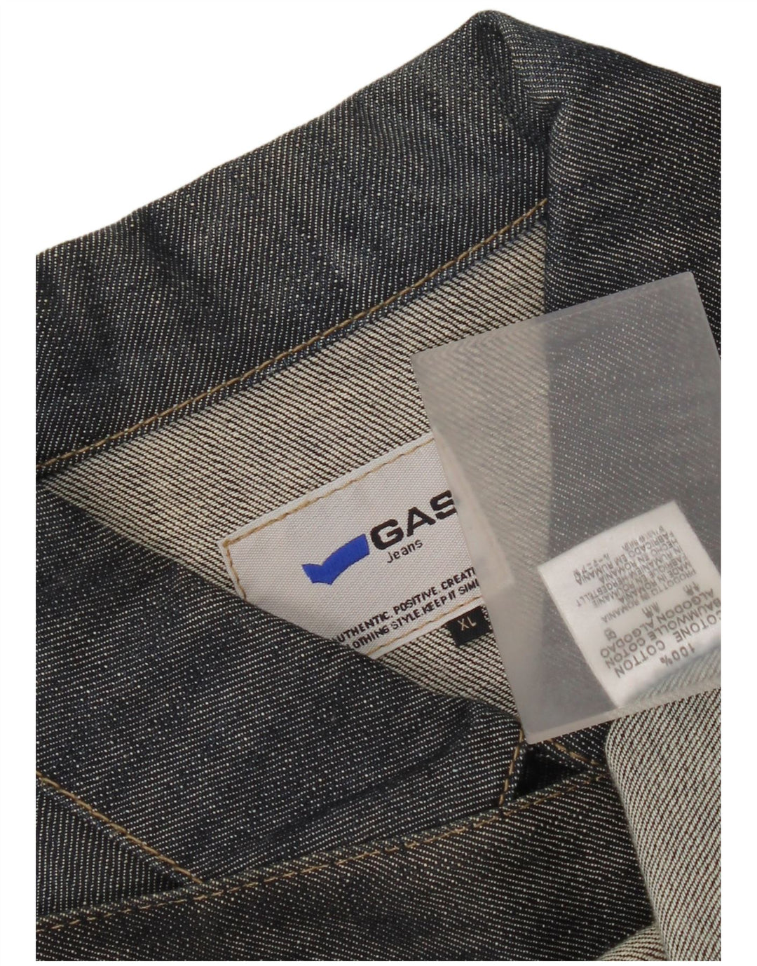 Gas Damen Jeansjacke UK 18 XL Marineblaue Baumwolle