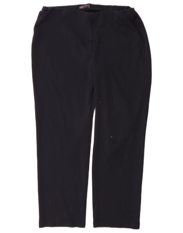 Marks & Spencer Damen Freizeithose UK 14 Large W32 L28 Marineblau