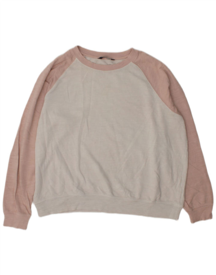 Marks & Spencer Damen-Sweatshirt-Pullover UK 16 Large Off White Colourblock
