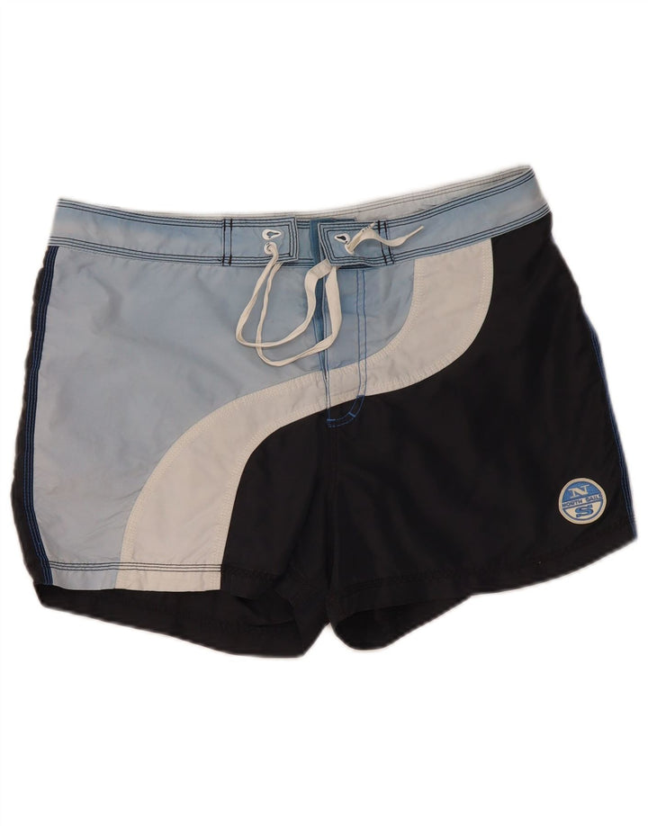 NORTH SAILS Herren-Badeshorts aus mittelschwarzem Colourblock-Polyamid