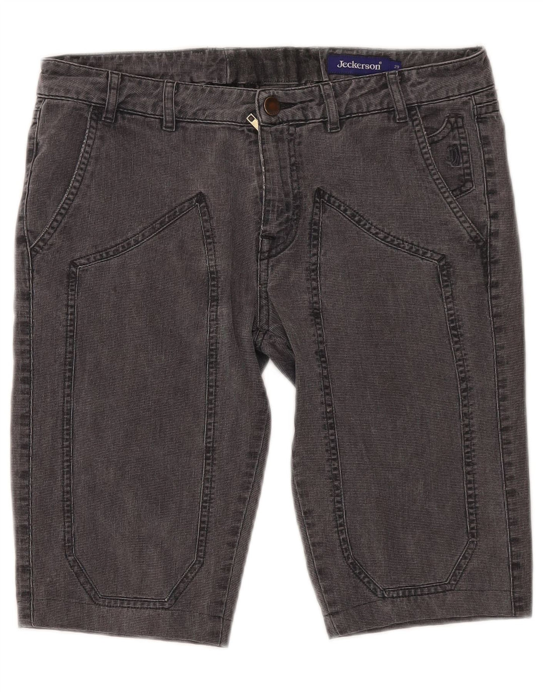 JECKERSON Herren Chinoshorts W29 Mittelschwarze Baumwolle