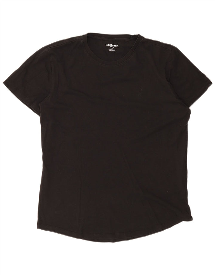 Jack & Jones Herren T-Shirt Top XL Schwarz Baumwolle