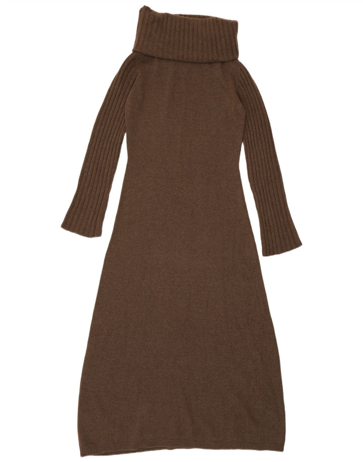 Stefanel Rollkragen-Pulloverkleid für Damen, Gr. 10, Braun