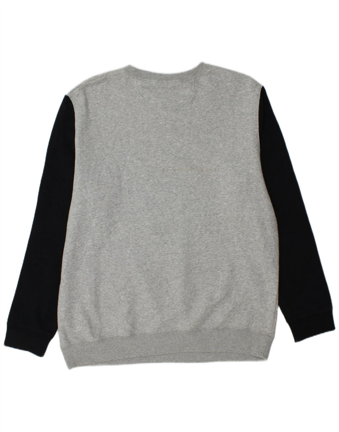 CONVERSE Grafischer Herren-Sweatshirt-Pullover XL aus grauer Colourblock-Baumwolle