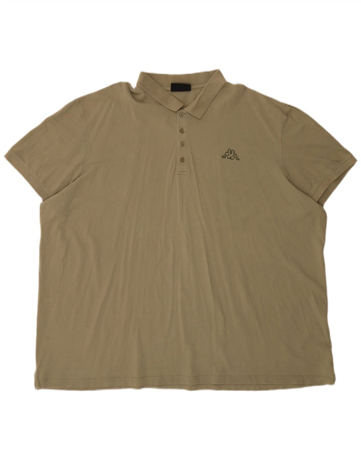 Kappa Herren Poloshirt 6XL Khaki Baumwolle