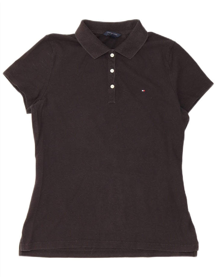 Tommy Hilfiger Damen Poloshirt UK 14 Large Schwarz