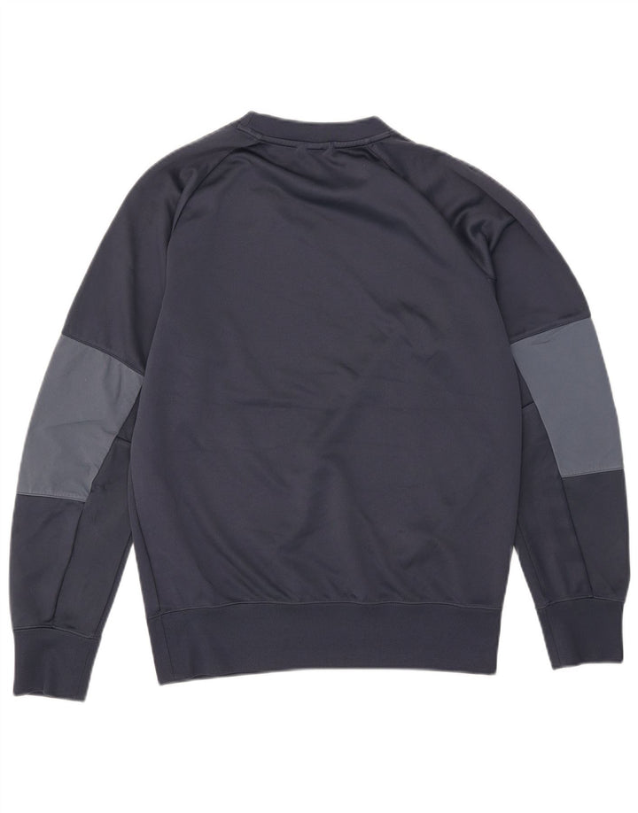 Nike Herren-Sweatshirt mit Grafik, Größe S, Marineblau, Farbblock-Polyester