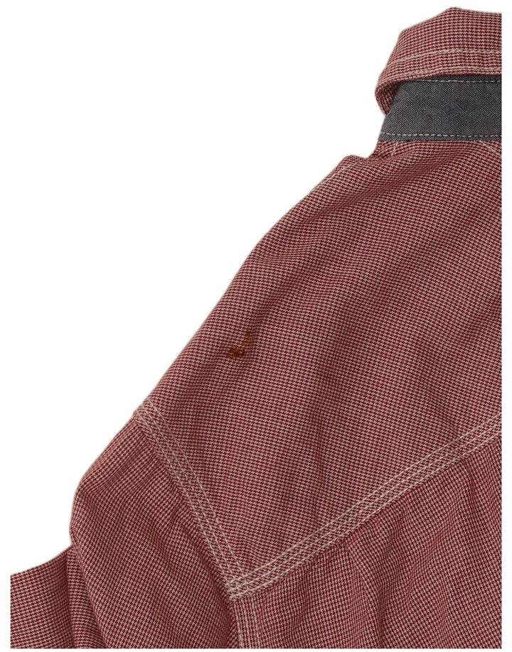 Tommy Hilfiger Herrenhemd Mittelrote Hahnentritt-Baumwolle