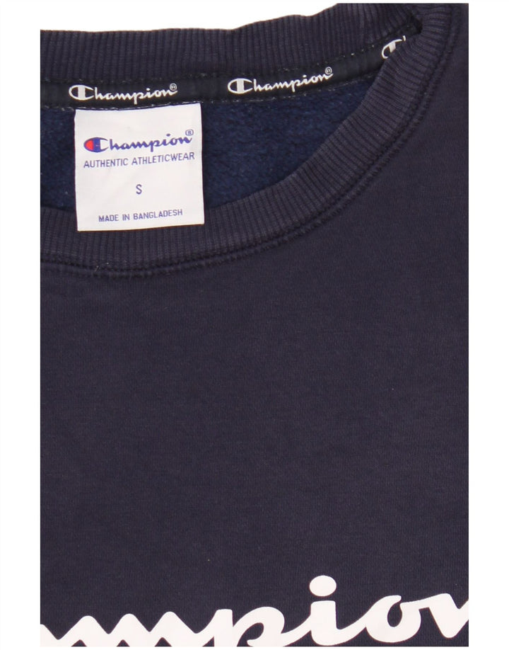 Champion Herren-Sweatshirt mit Grafik, Größe S, marineblau, Baumwolle