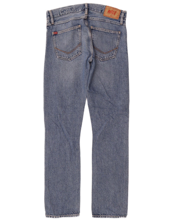 Rifle Womens Luke Straight Jeans W30 L32 Blaue Baumwolle
