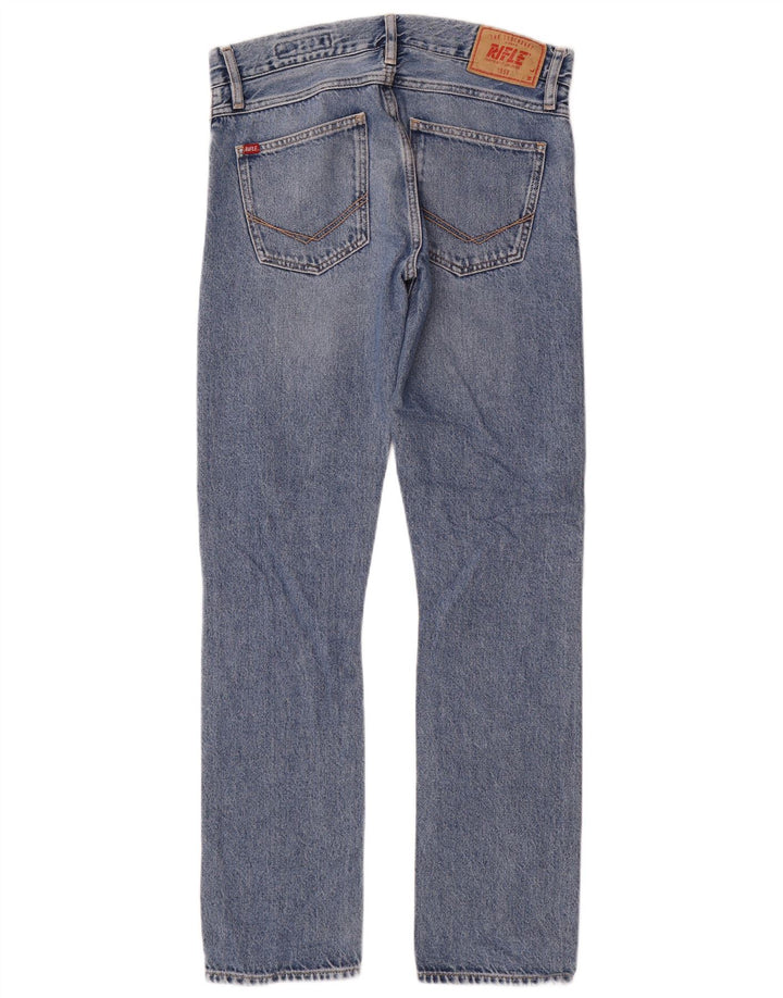 Rifle Womens Luke Straight Jeans W30 L32 Blaue Baumwolle