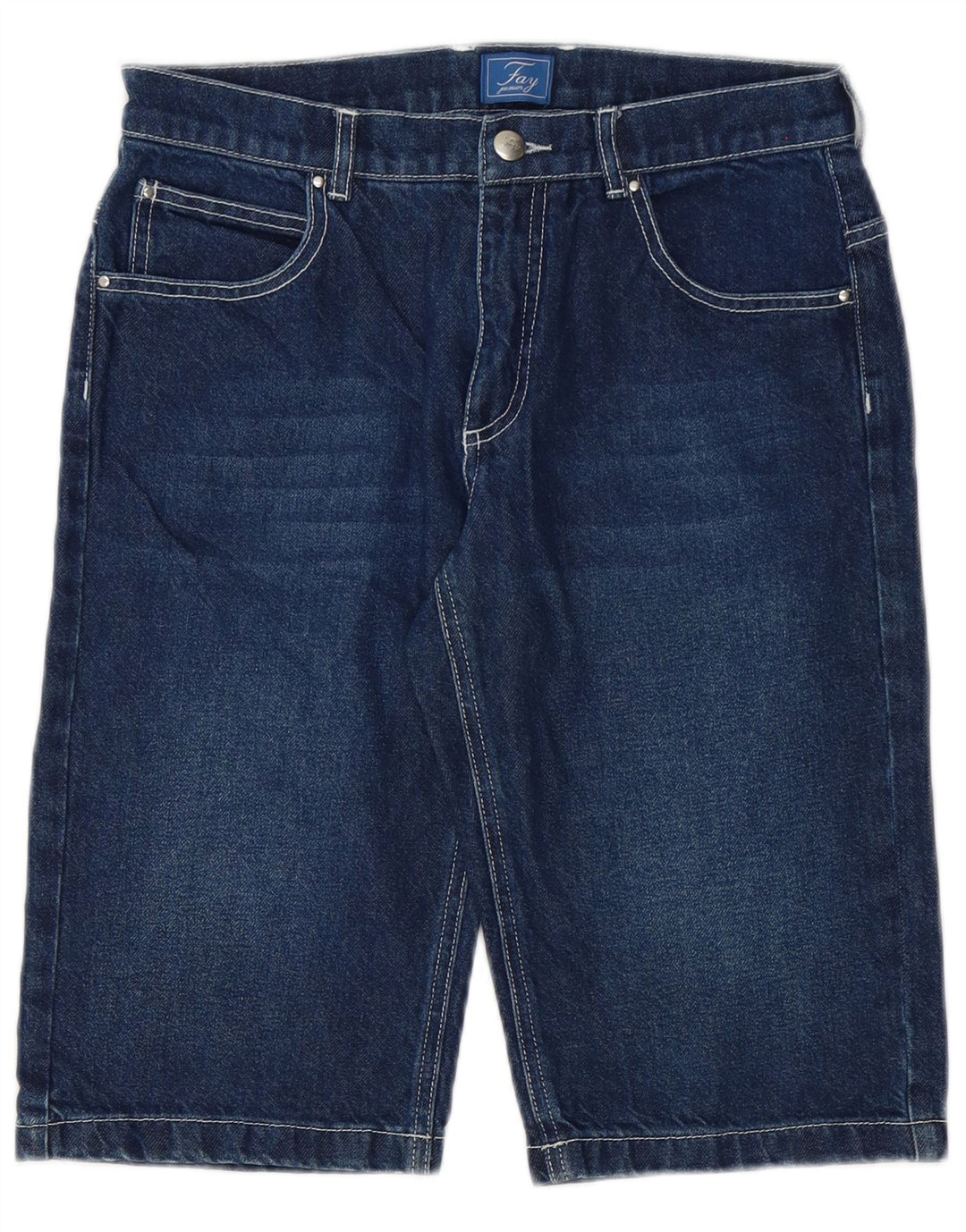 Fay Denim-Shorts für Jungen, 15–16 Jahre, W28, blaue Baumwolle