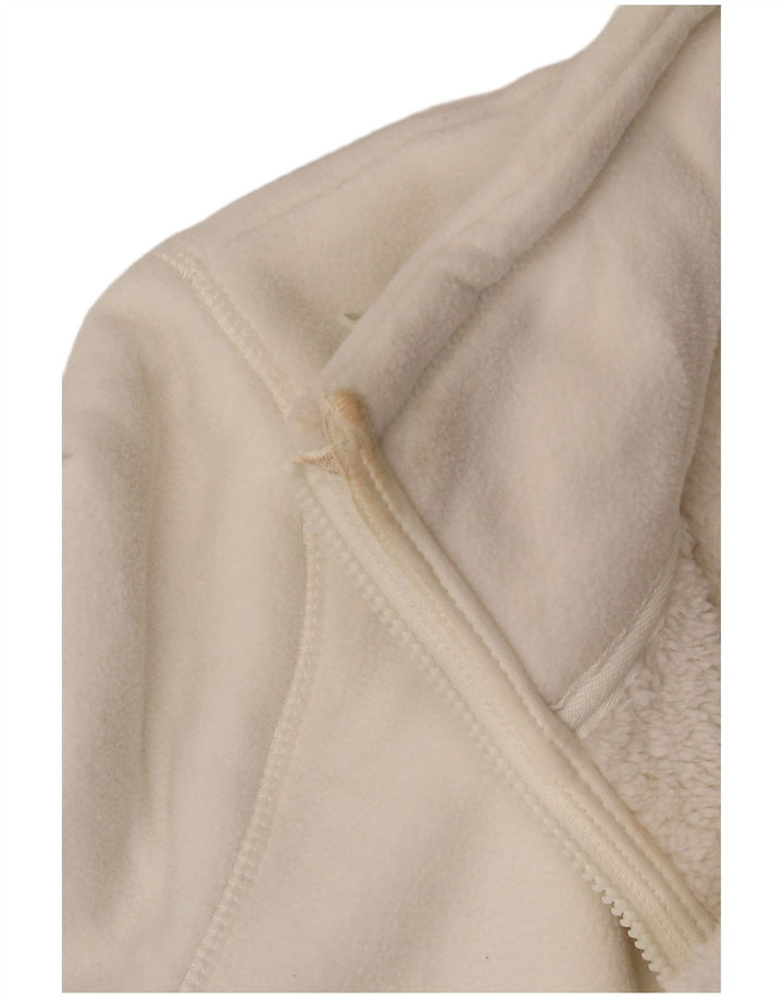 Marks & Spencer Damen Fleecejacke UK 20 2XL Weiße Baumwolle
