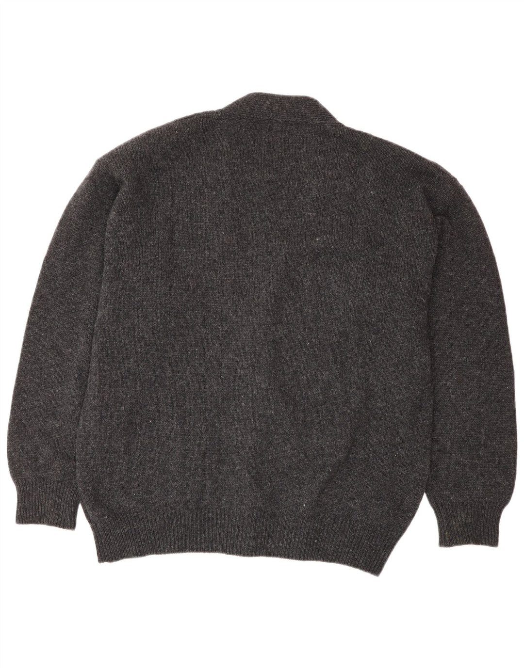 Trussardi Herren-Cardigan-Pullover, große graue Wolle