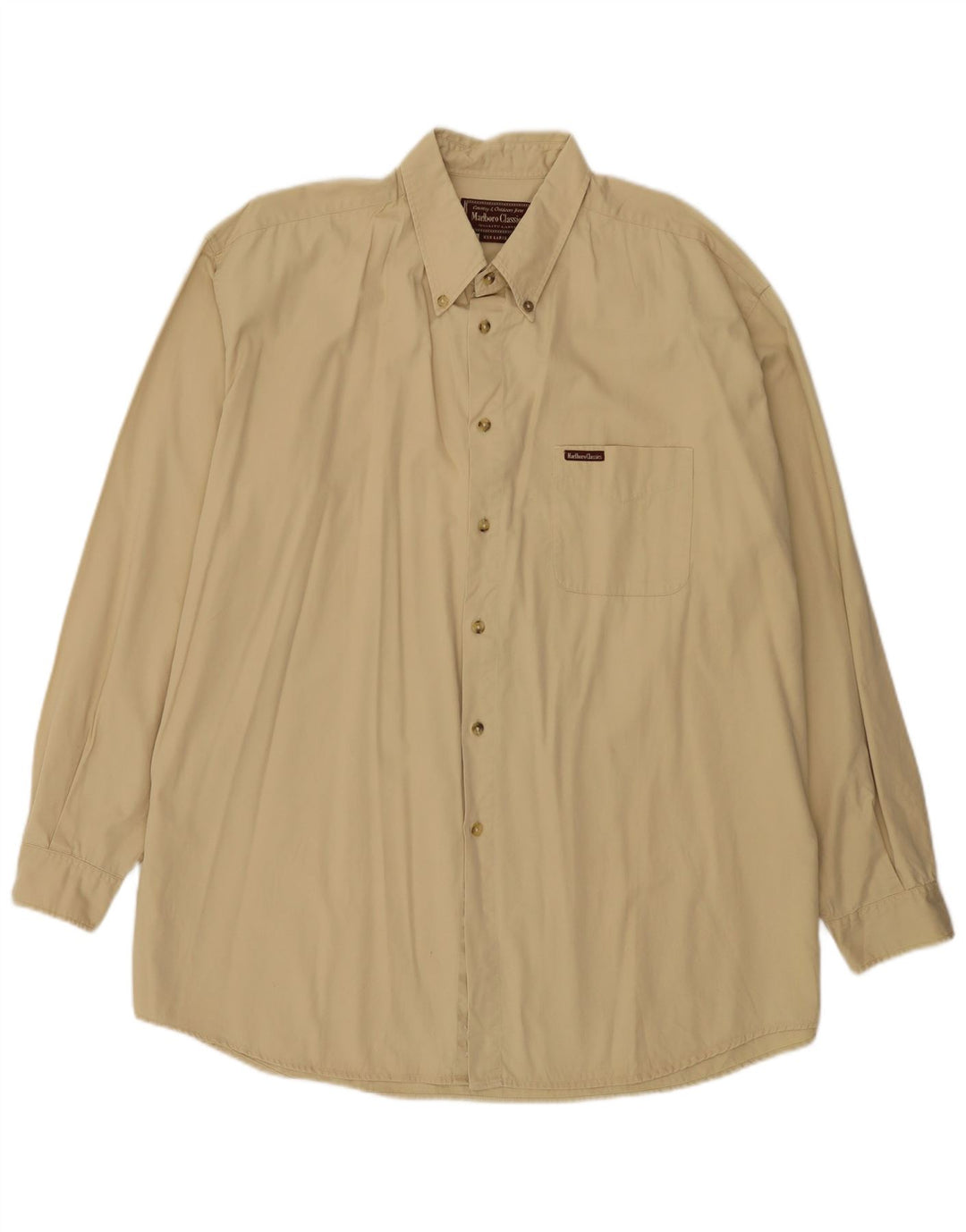 Marlboro Classics Herrenhemd 3XL Beige Baumwolle