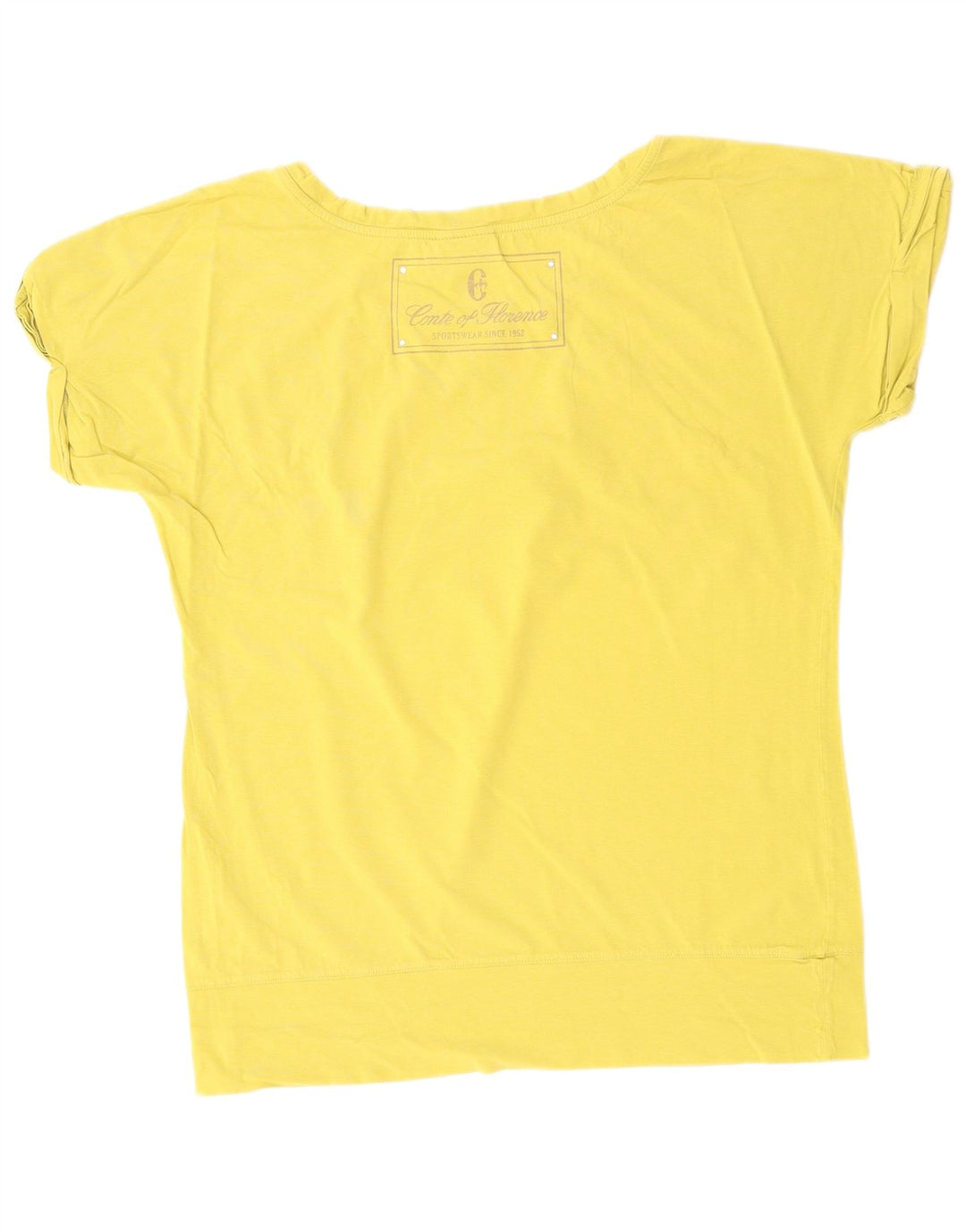 CONTE OF FLORENCE Damen T-Shirt Top UK 14 Medium Khaki Baumwolle