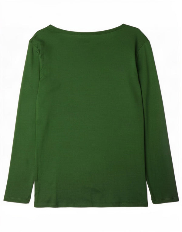 Reiss Damen Top 3/4 Ärmel UK 10 Small Grüne Viskose