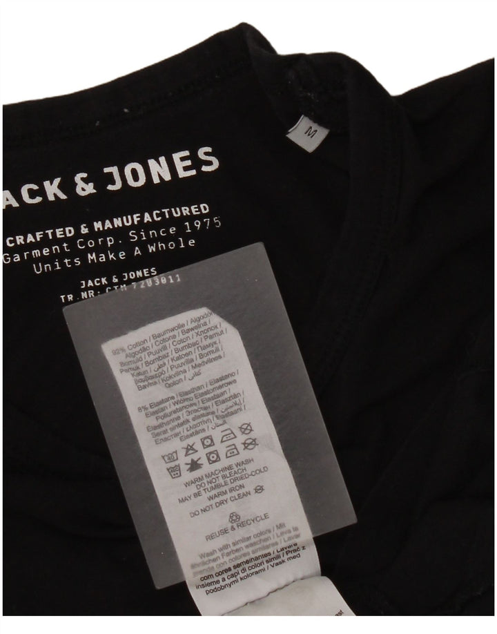 Jack & Jones Herren T-Shirt Top Medium Schwarz Baumwolle