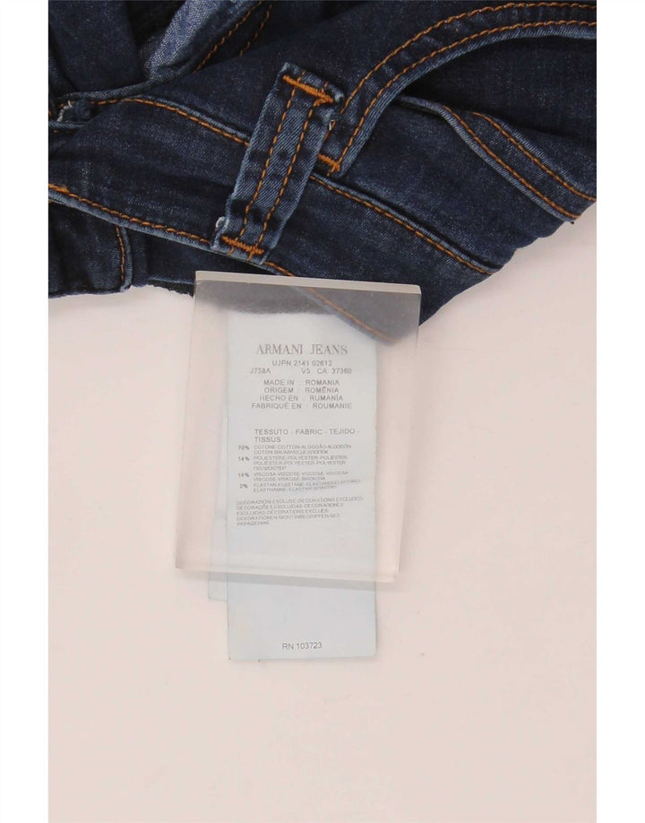 Armani Damen Straight Jeans W31 L32 Marineblaue Baumwolle