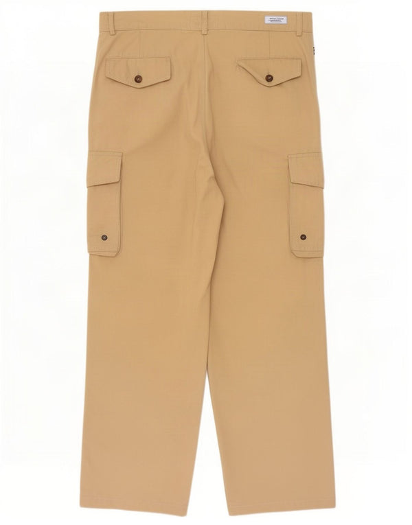 Gerade Herren-Cargohose von Fila, IT 50, Größe L, W34, L28, Beige, Baumwolle