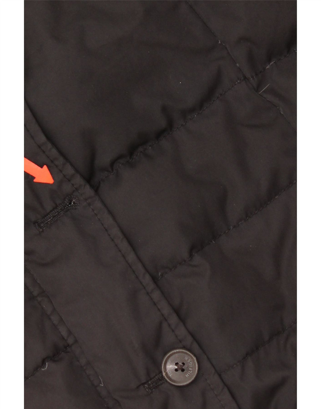 Tommy Hilfiger Damen Wattierte Weste UK 14 Large Schwarz Polyester
