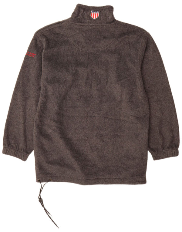 GANT Fleecepullover für Jungen, groß, mit Reißverschluss, 13–14 Jahre, 2XL, graues Polyester