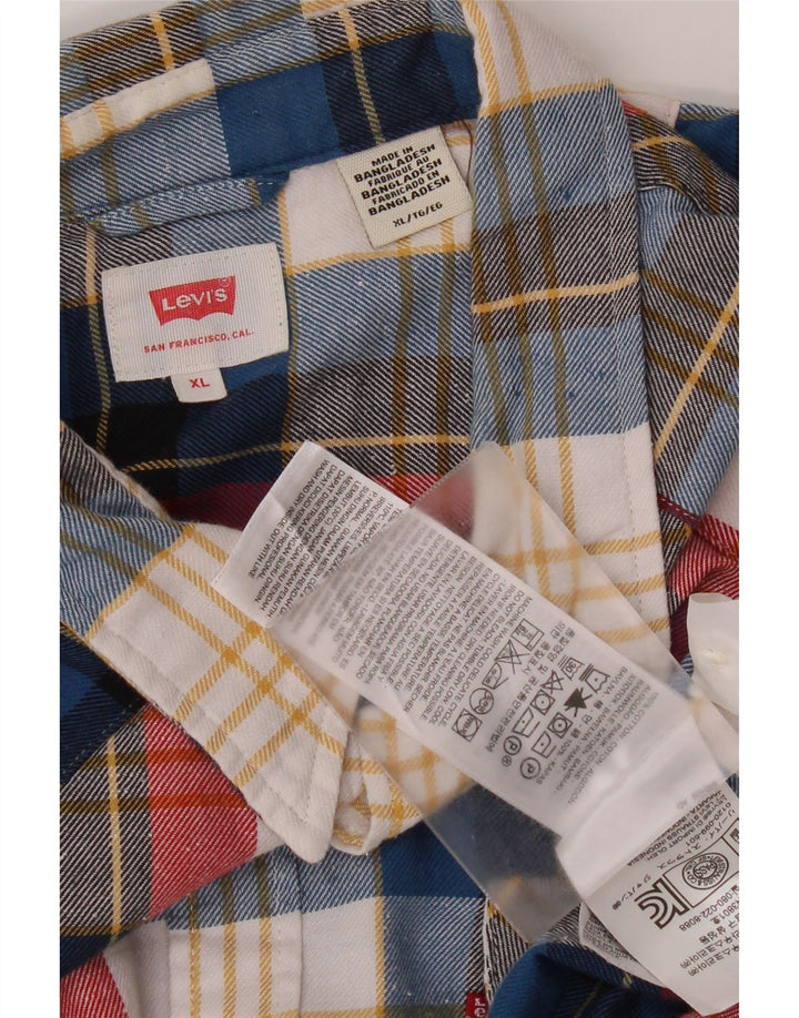 Levi's Herren-Flanellhemd XL, mehrfarbig, kariert, Baumwolle