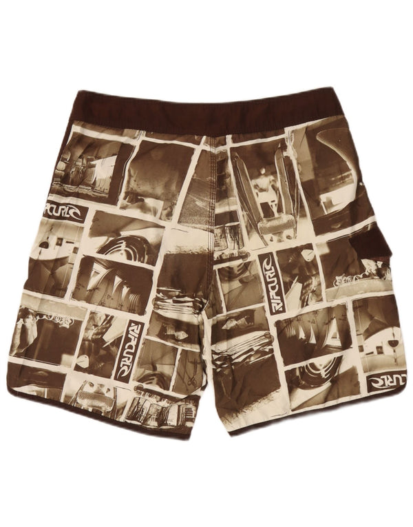 Rip Curl Herren Graphic Badeshorts XL Braun Patchwork