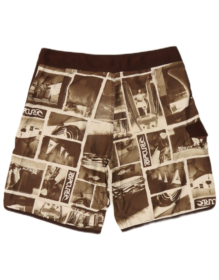 Rip Curl Herren Graphic Badeshorts XL Braun Patchwork