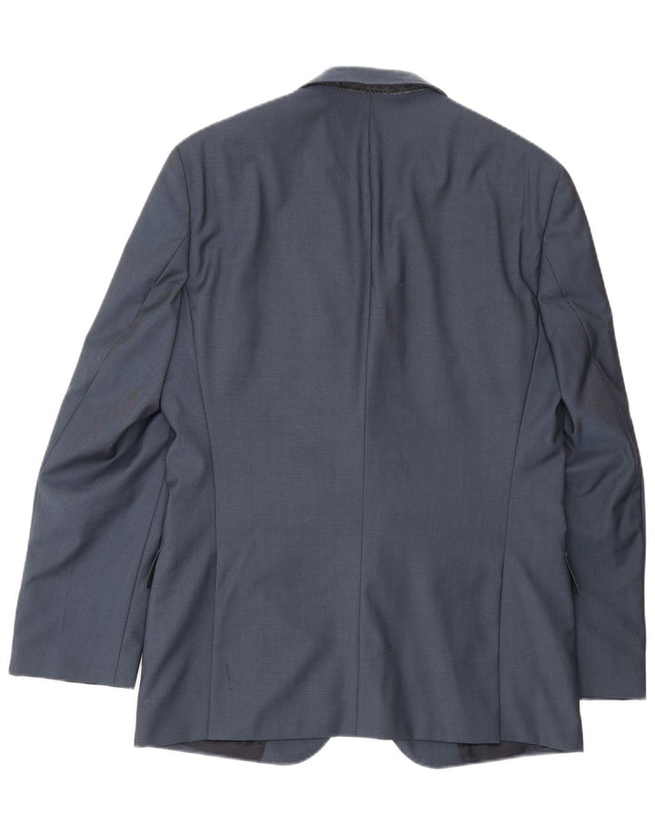 Hugo Boss Herren-Blazer mit 2 Knöpfen, IT 48, mittelmarineblaue Wolle